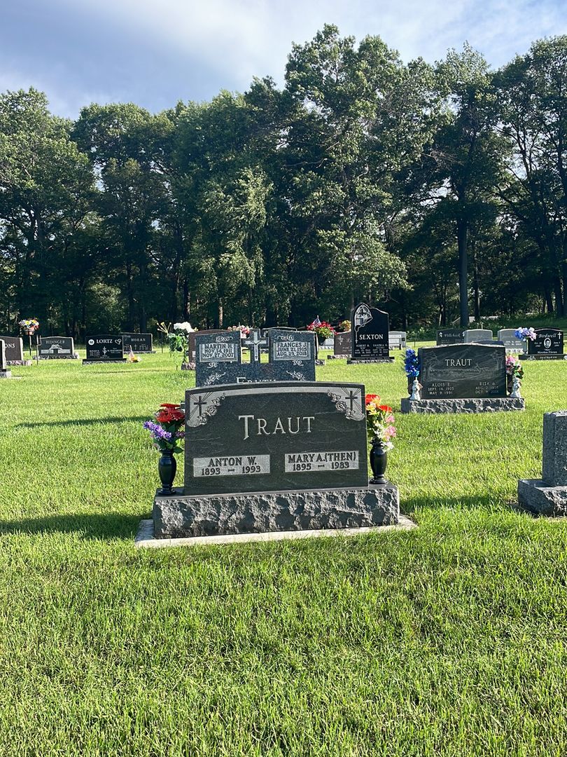 Mary A. Then Traut's grave. Photo 1