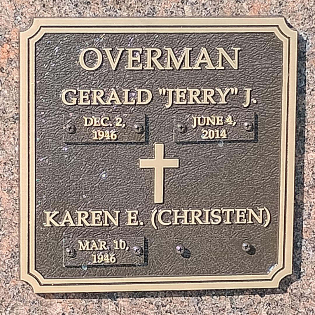 Gerald J. "Jerry" Overman's grave